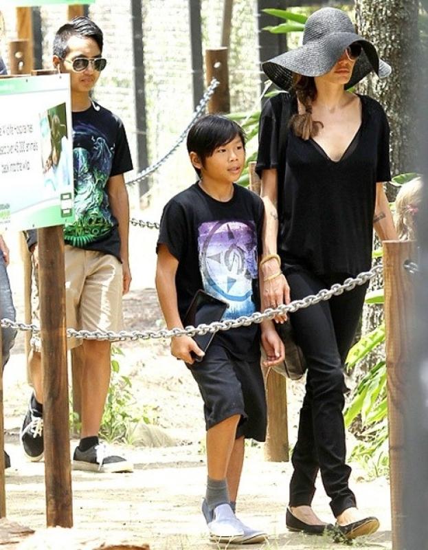 Pax Thien,  Angelina Jolie,  Brad Pitt anh 1